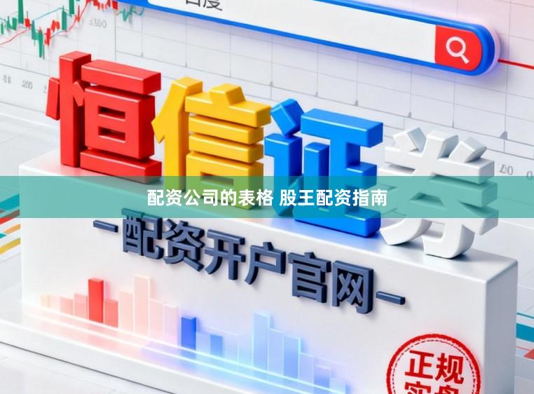配资公司的表格 股王配资指南